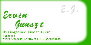 ervin gunszt business card